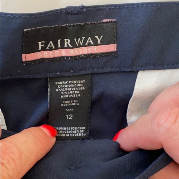 Navy Blue Fairway Golf Shorts - Picture 2 of 5